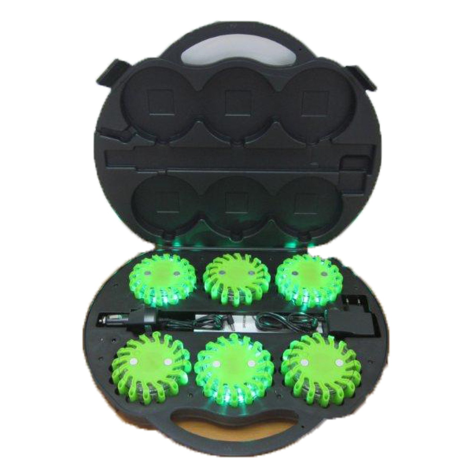 Rotor Light 6 x groen + groene LED's + koffer