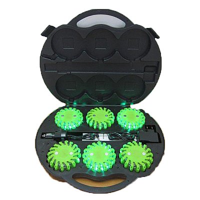 Rotor Light 6 x groen + groene LED's + koffer