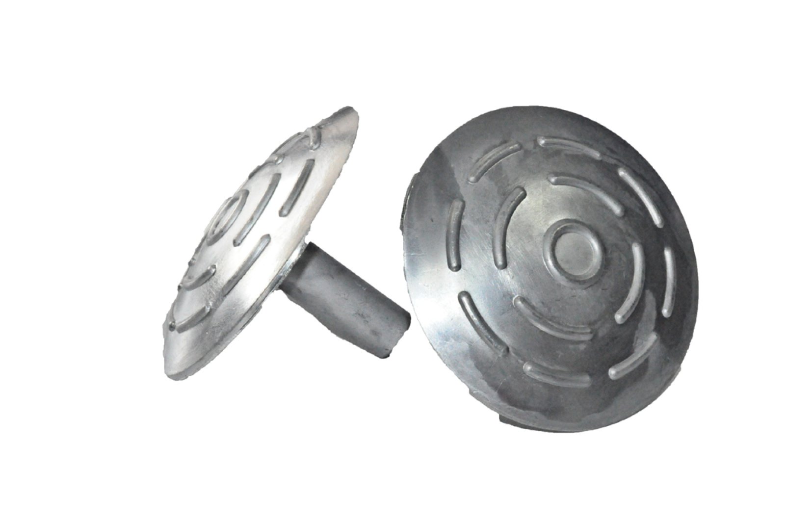 Aluminium grondnagel ø10 cm H 15 mm, L pin 50 - 55 mm