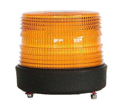 Strobe Xenon STAR 204R - vaste plaatsing - Ø120 mm - H 120 mm - 24V - rubber base