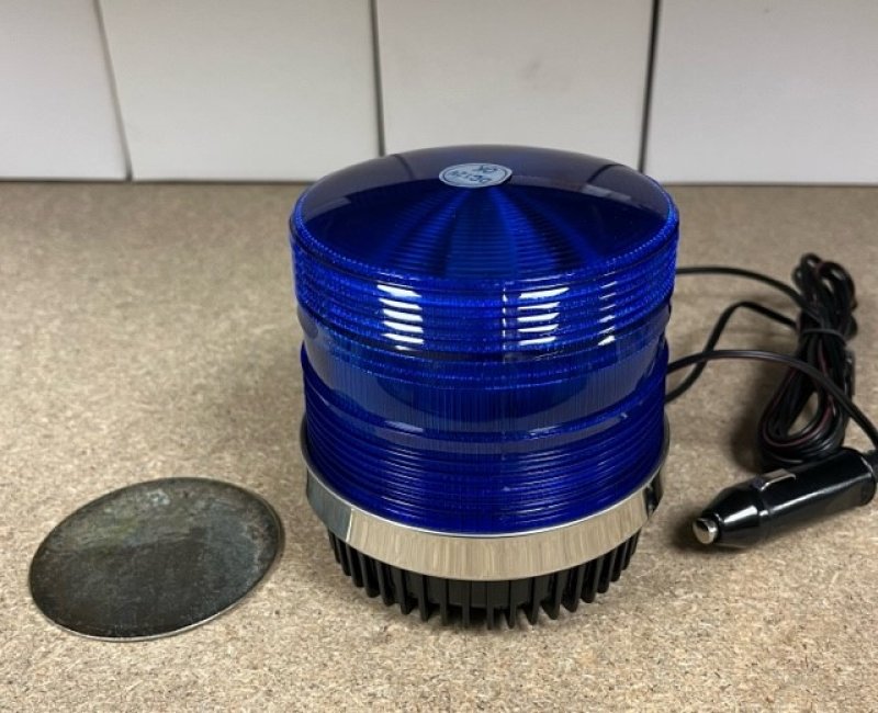 STROBE XENON LTD172 - magneet - sig. plug - Ø 110 mm - H120 mm - 12 - blauw