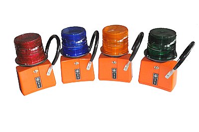 Draagbare flash xenon 735S - blauw - 2 x 6V batt. (excl) - External switch.