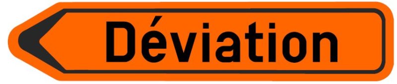 Bord T2000 DEVIATION 950 x 200 mm (Links)