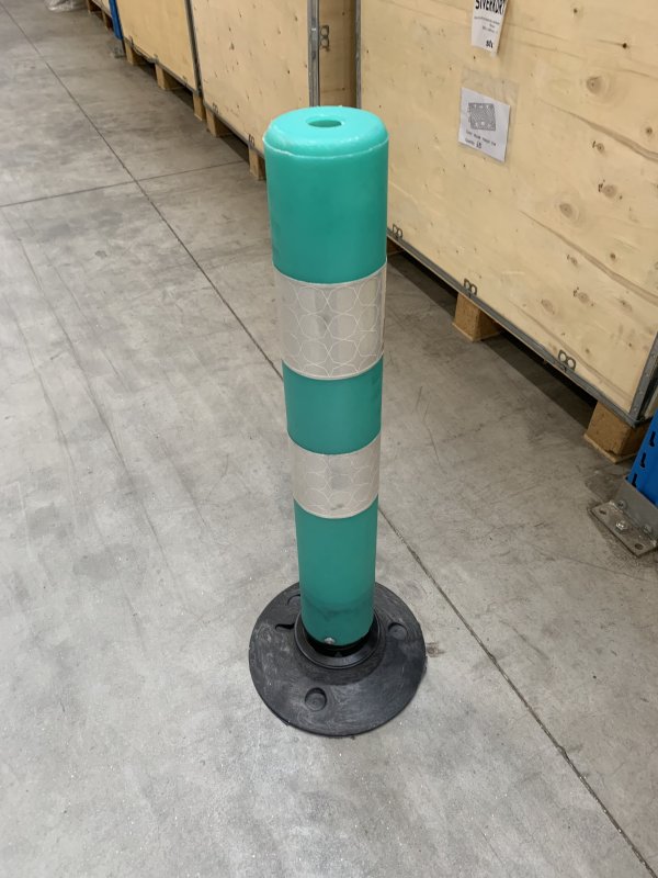 Flexibel plooibaken groen - 750 x 100 mm 2 refl. banden KL2 + voet
