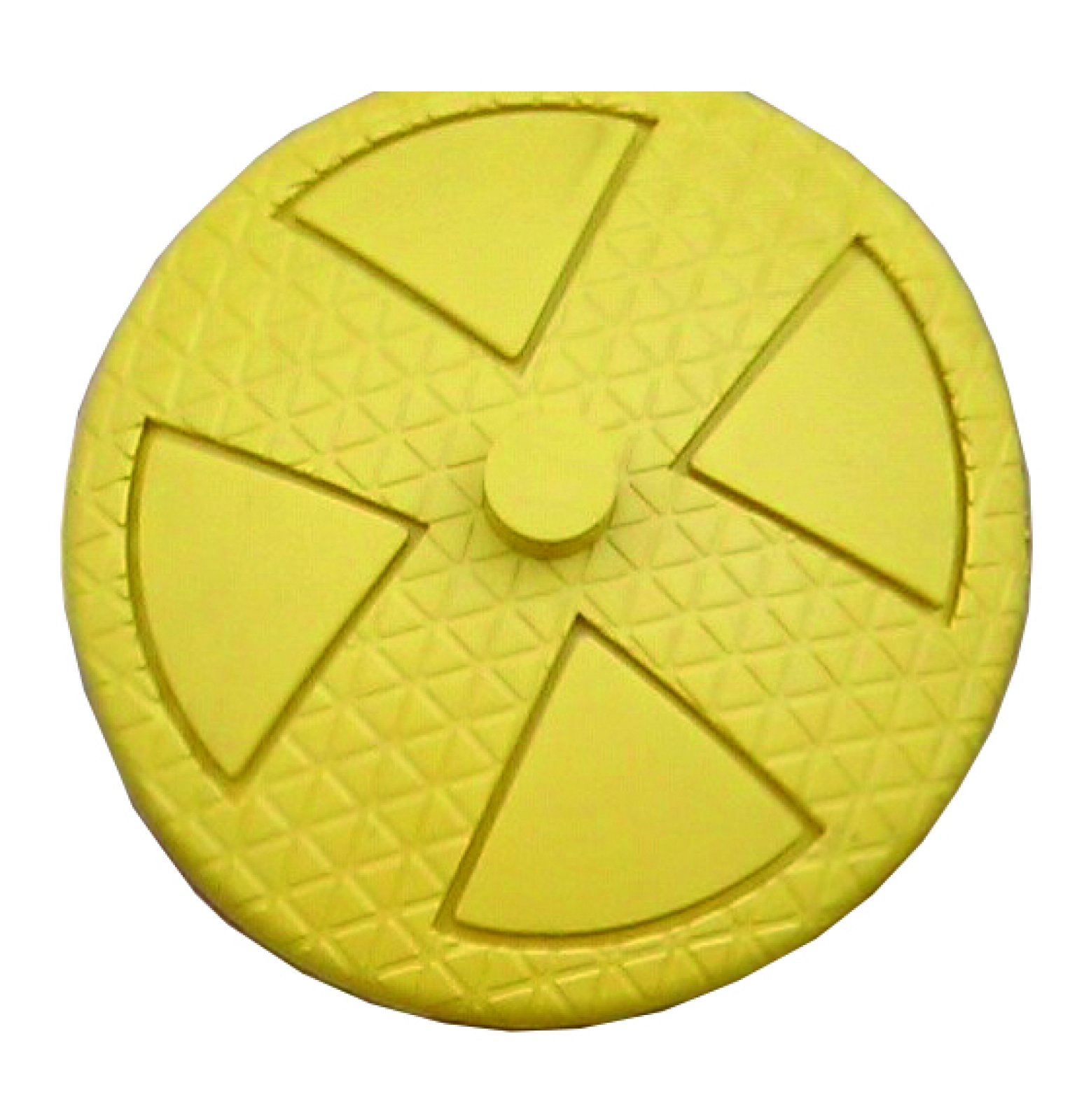Speed disc Ø 22 cm H 4 cm geel - incl. bout & plug 140 x 10 mm - MOQ 100