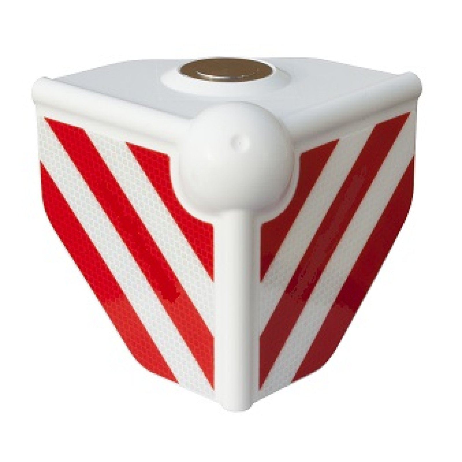 Hoekbeschermer rood/wit reflecterend met magneet <65 kg - 150x150x150 mm - (MOQ 4)