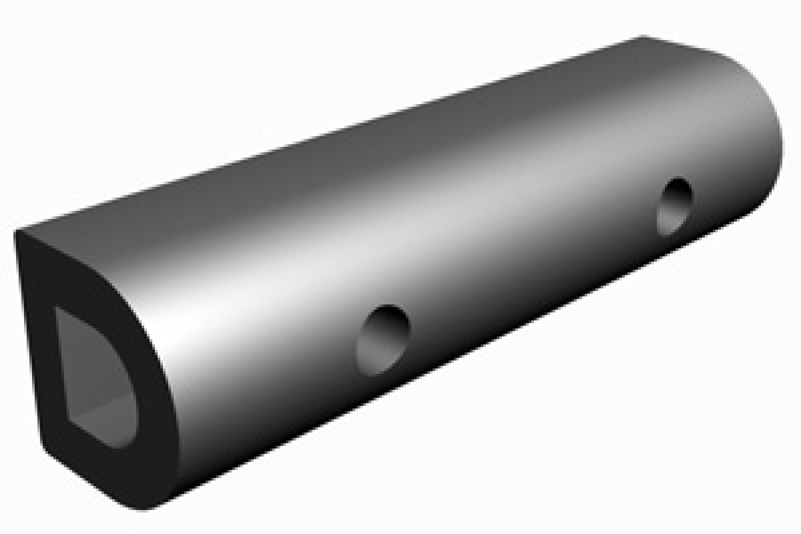 Rubber stootkussen 900 x 200 x 190 mm