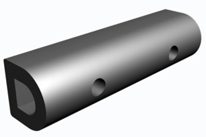 Rubber stootkussen 900 x 200 x 190 mm