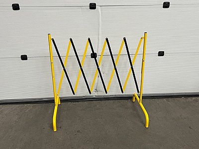 Schaarhek metaal geel/zwart - H: 1m - uittrekbaar tot 2,85m
