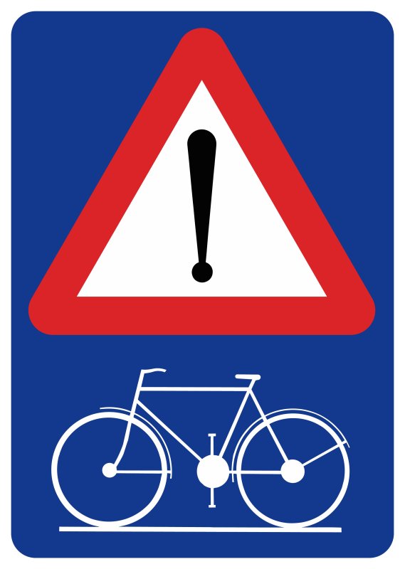 Magneetbord A51 + picto fiets 700 x 1100 mm