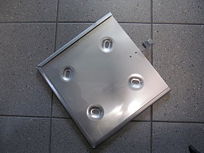 Plaathouder voor ADR borden 300 x 300 mm - inox - met veerclip
