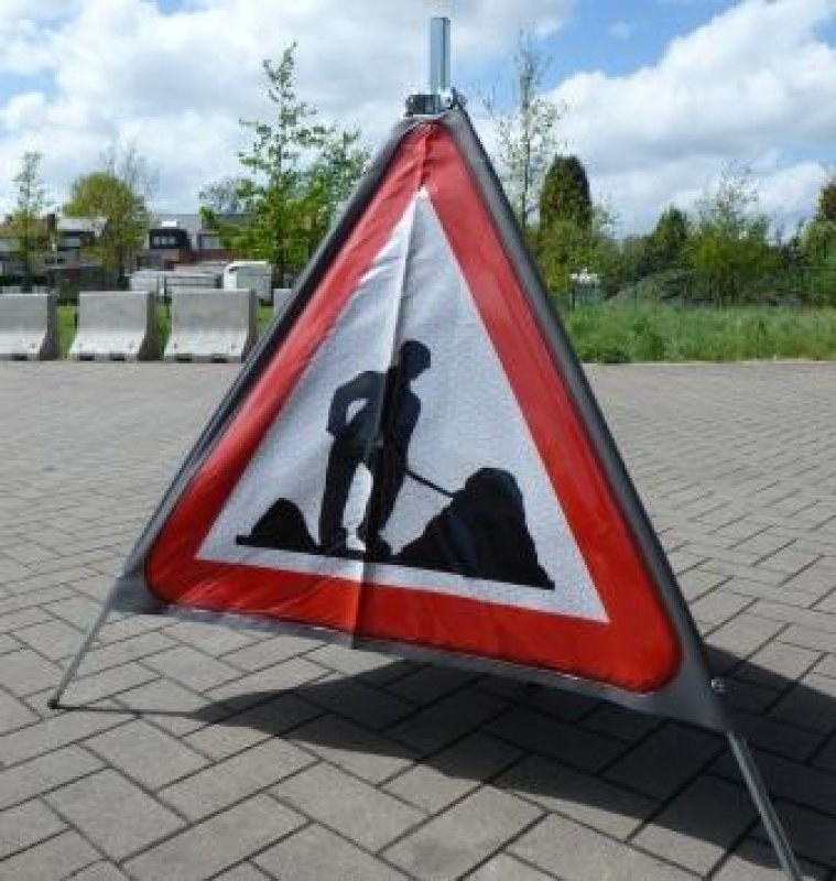Plooibare driehoek 3-zijdig reflecterend A31 750mm + support