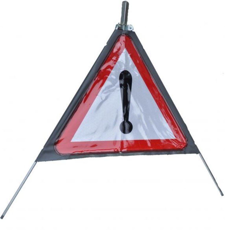 Plooibare driehoek 3-zijdig reflecterend A51 750mm + support