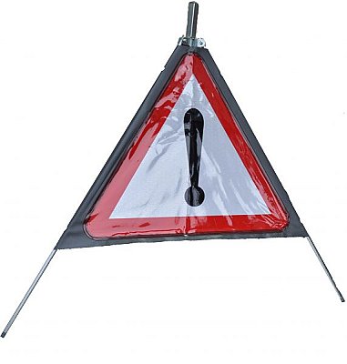 Plooibare driehoek 3-zijdig reflecterend A51 750mm + support