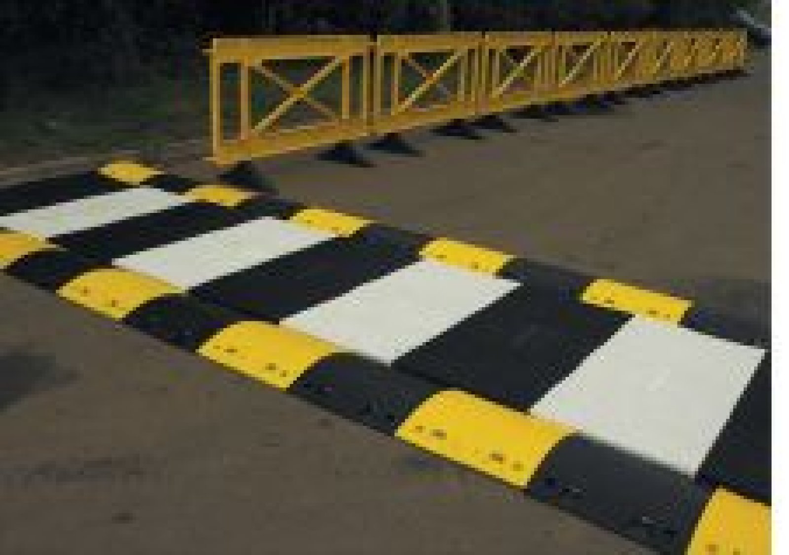 Tijdelijk zebrapad - module zwart - 1200 x 600 x 22 mm