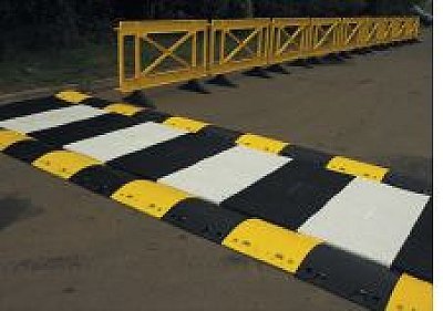 Tijdelijk zebrapad - module zwart - 1200 x 600 x 22 mm