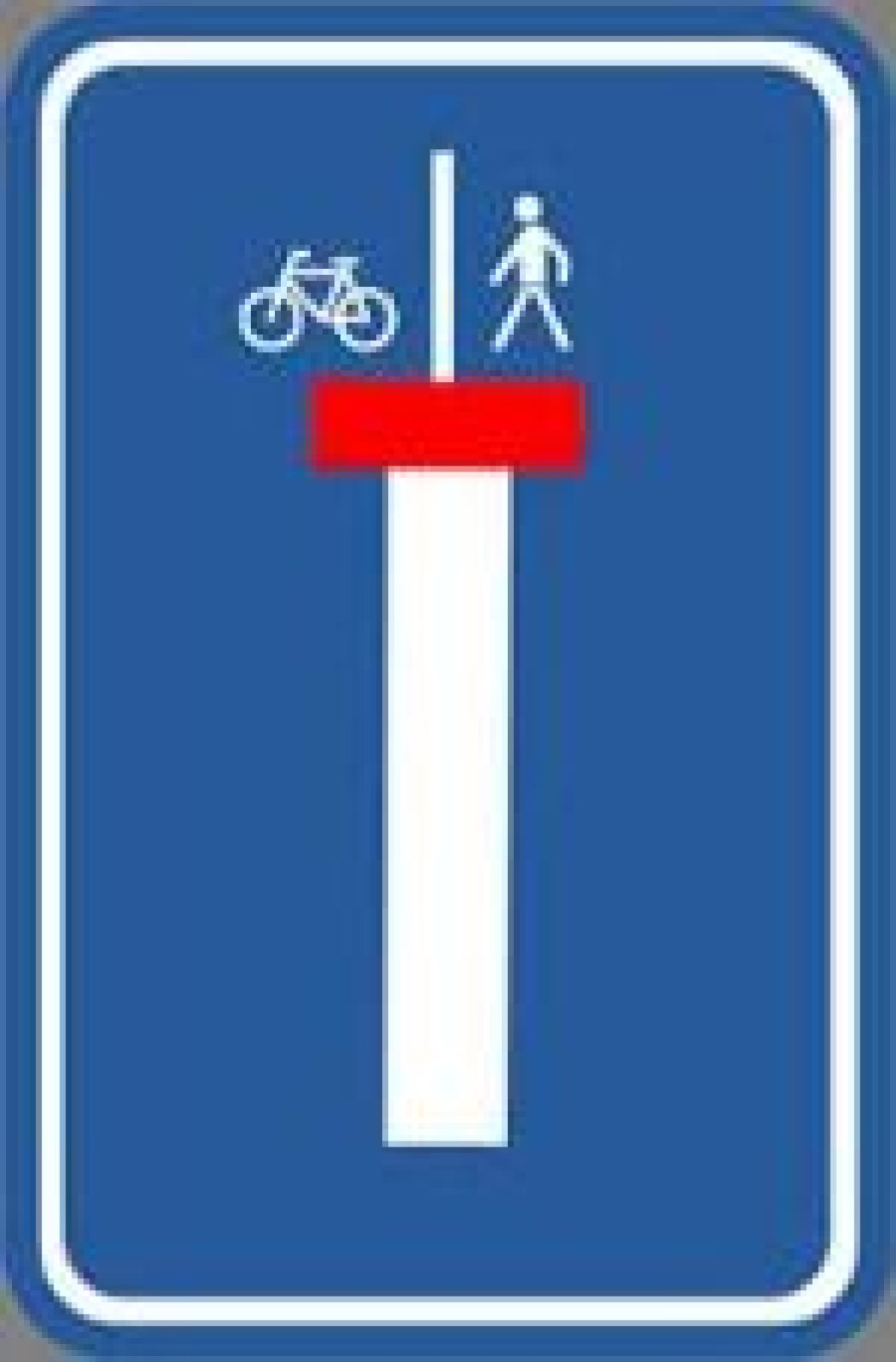 Bord T250 F45b 400 x 600 mm - uitgezonderd voor voetgangers en fietsers