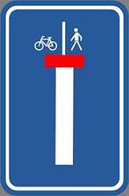 Bord T250 F45b 400 x 600 mm - uitgezonderd voor voetgangers en fietsers