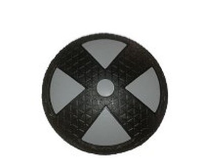 Speed disc Ø 22 cm H 4 cm zwart/grijs - incl. bout & plug 140 x 10mm - MOQ 100