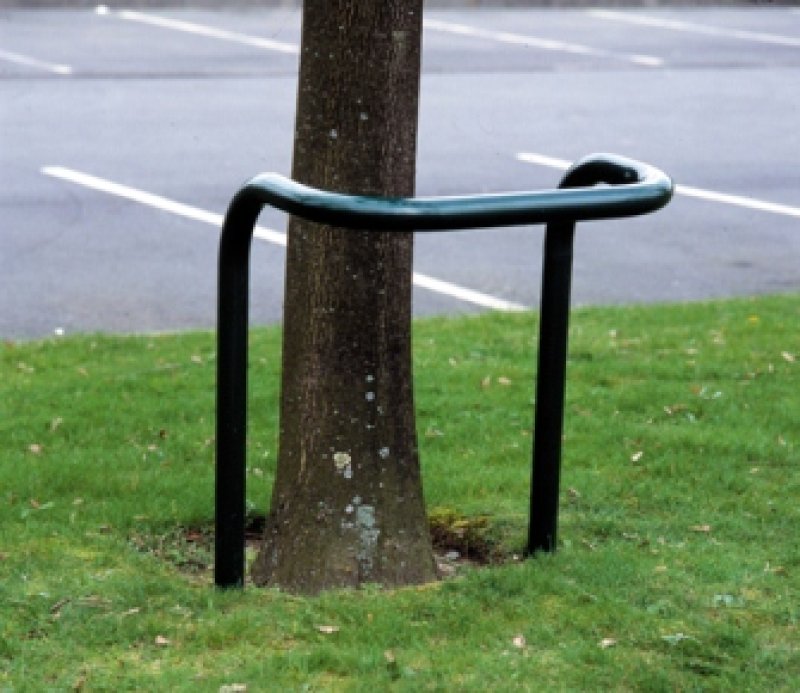 Beschermbeugel (dubbel) Ø50mm om in te betoneren - groen - 650 x 460 x 830 mm (LxBxH)