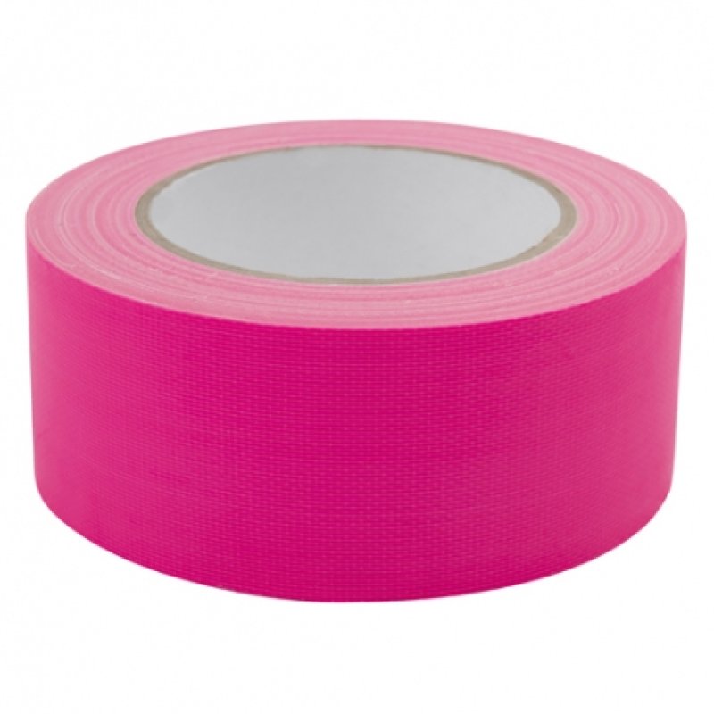 Zelfklevende fluo/neon tape roze - 50 mm x 25 m