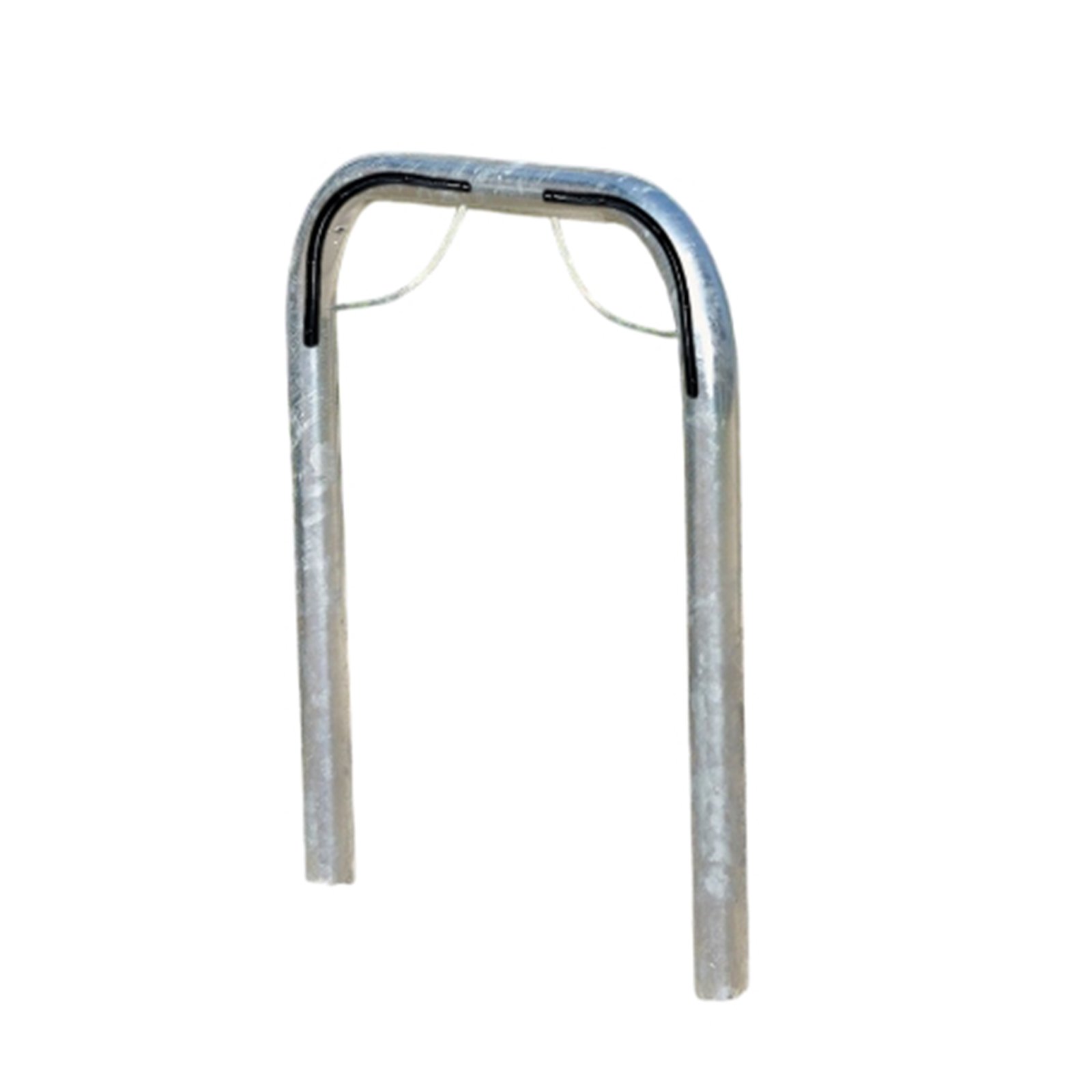 Vrijstaande fietsbeugel om in te betonneren galva Ø 50 mm - 750 x 750 mm met anti diefstal beugel