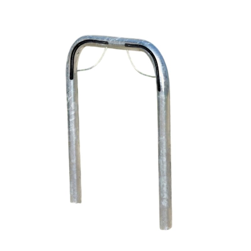 Vrijstaande fietsbeugel om in te betonneren galva Ø 50 mm - 750 x 750 mm met anti diefstal beugel