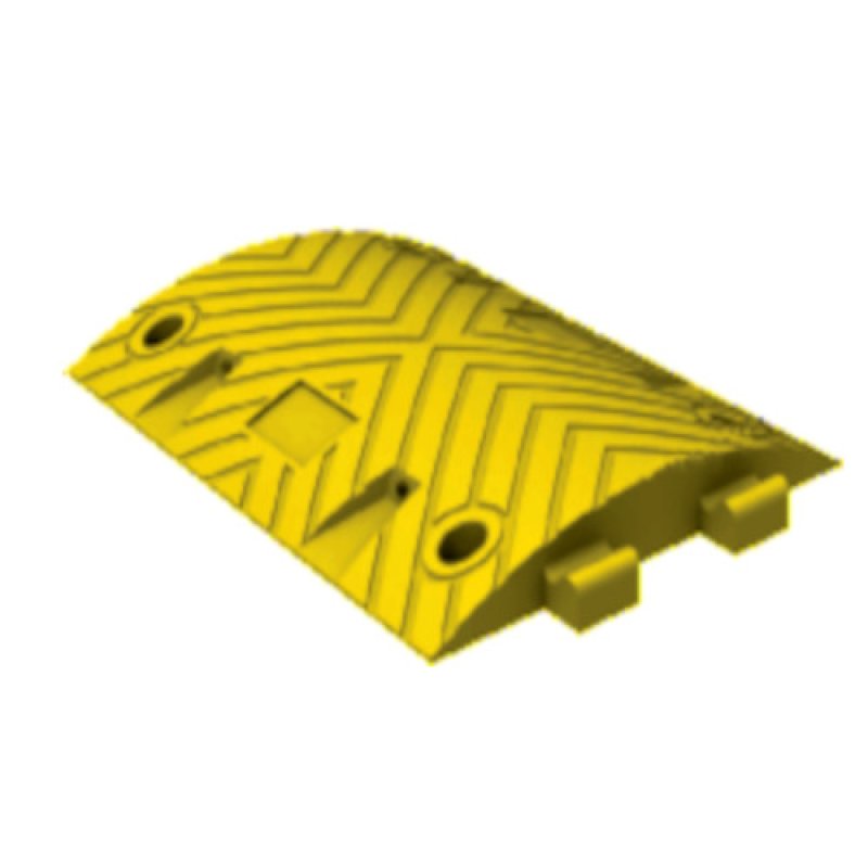 Gevulkaniseerde verkeersdrempel 70mm 500 x 400mm - geel