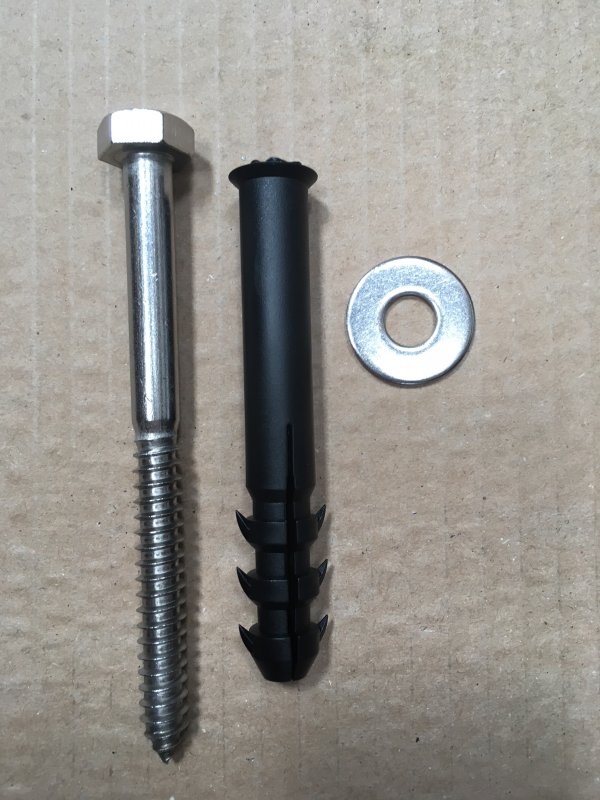 Bevestiging voor parkeerstop voor auto's - bout/plug/ring