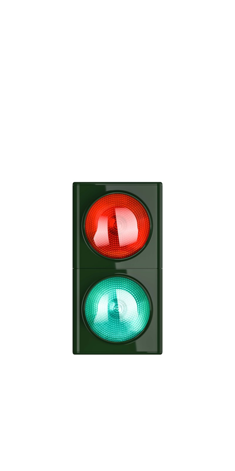 Verkeerslicht 2-delig LED rood/groen Ø 100 mm 230V