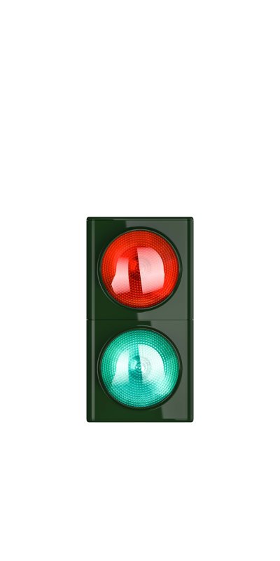 Verkeerslicht 2-delig LED rood/groen Ø 100 mm 230V
