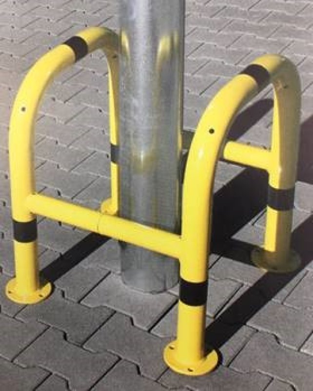 Kolombeschermer geel/zwart ø60/48 mm 520 x 520 mm met voetplaat