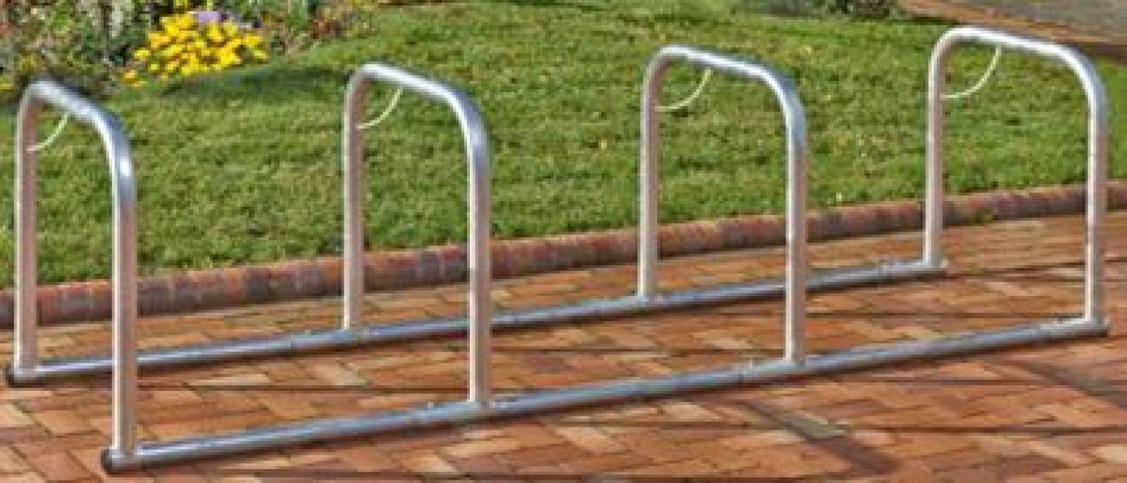 Vrijstaande fietsbeugel 4 bogen - Hoogte bogen: 730 mm - Lengte: 2620 mm