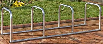 Vrijstaande fietsbeugel 4 bogen - Hoogte bogen: 730 mm - Lengte: 2620 mm