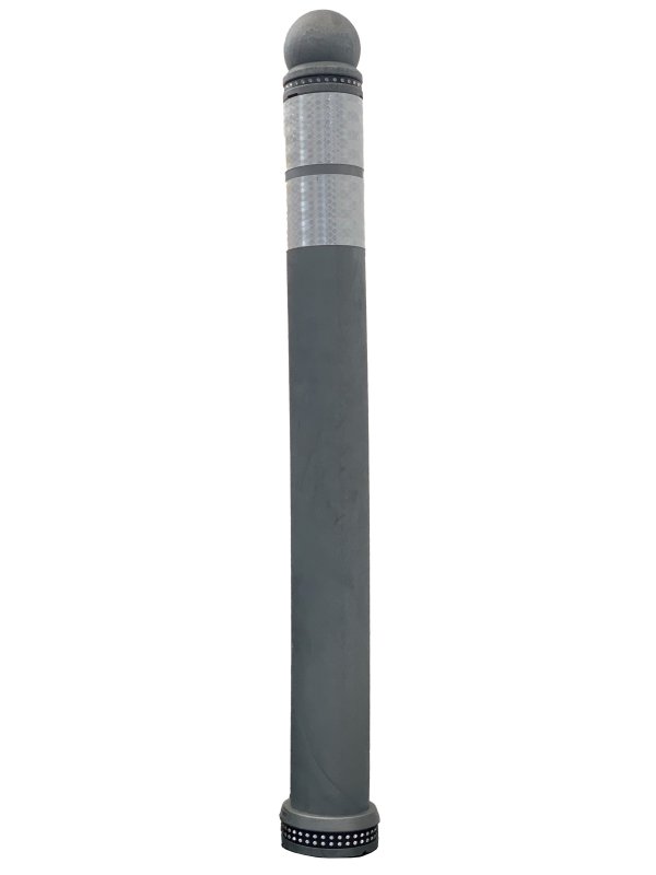 Alko Pole City met Bolkop ø80 x 800 mm - antraciet grijs + 2x witte reflectie KL3 - M24