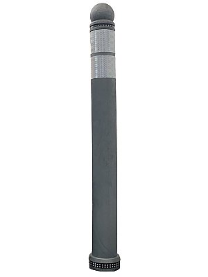 Alko Pole City met Bolkop ø80 x 800 mm - antraciet grijs + 2x witte reflectie KL3 - M24