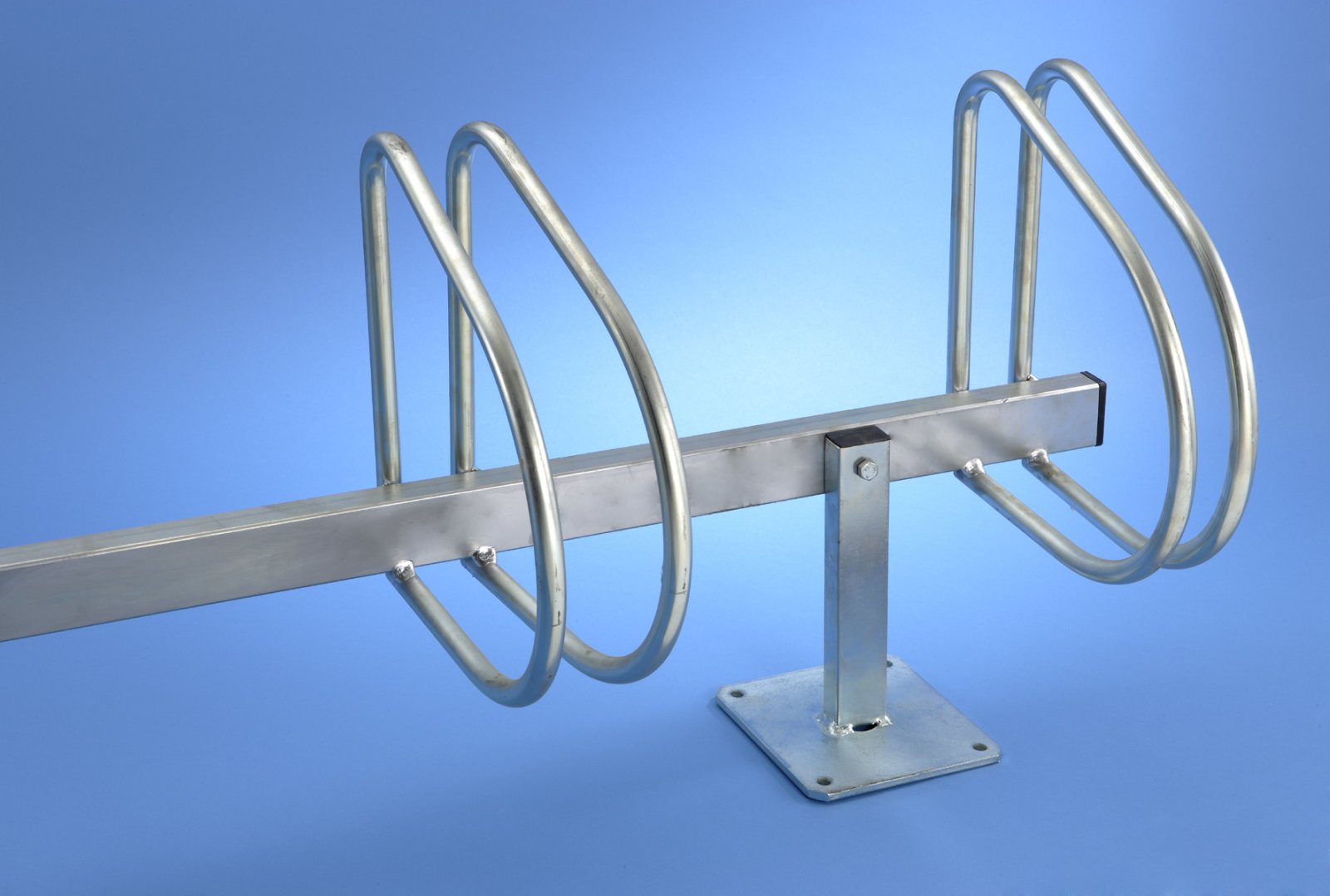 Set voetplaten voor verzinkt fietsenrek 5 fietsen VEFIB141V 45° of VEFIB140V 90°
