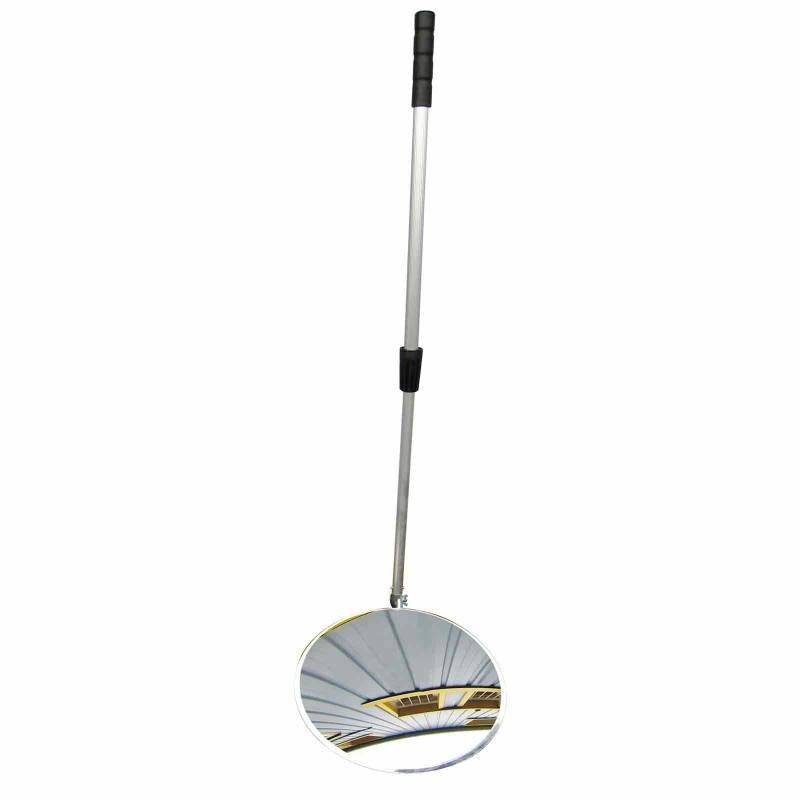 Inspectiespiegel rond Ø300mm (polymir) met telescopische steel van 60cm tot 1m20