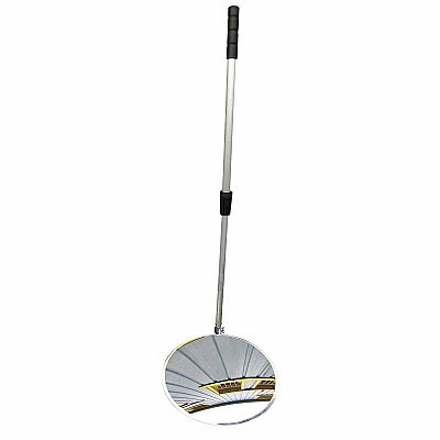 Inspectiespiegel rond Ø300mm (polymir) met telescopische steel van 60cm tot 1m20