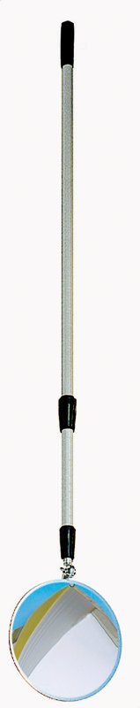 Inspectiespiegel rond Ø300mm (polymir) met telescopische steel van 1m tot 3m