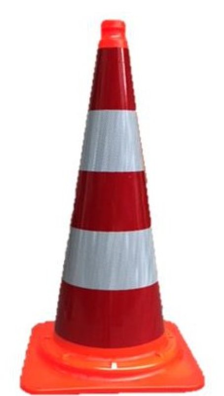 Grote verkeerskegel PVC +/- 750 mm volledig reflecterend KL3