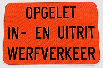 Bord T250 600 x 400 mm + oranje achtergrond + zwarte tekst 