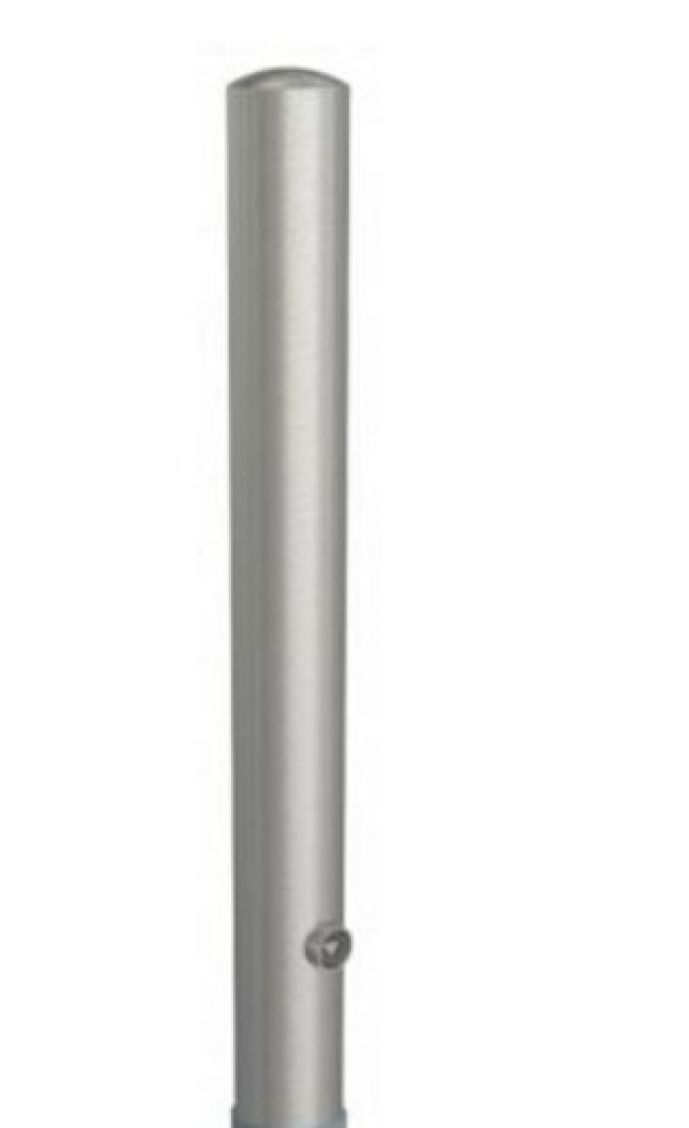 Inox paal Ø102mm H 900 mm (400 mm ondergronds) uitneembaar met driekantslot - ZONDER BODEMHULS