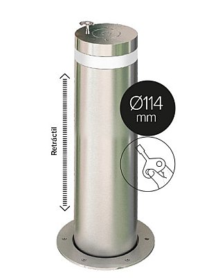 Semi automatische bollard Ø114 x 500 x 4mm