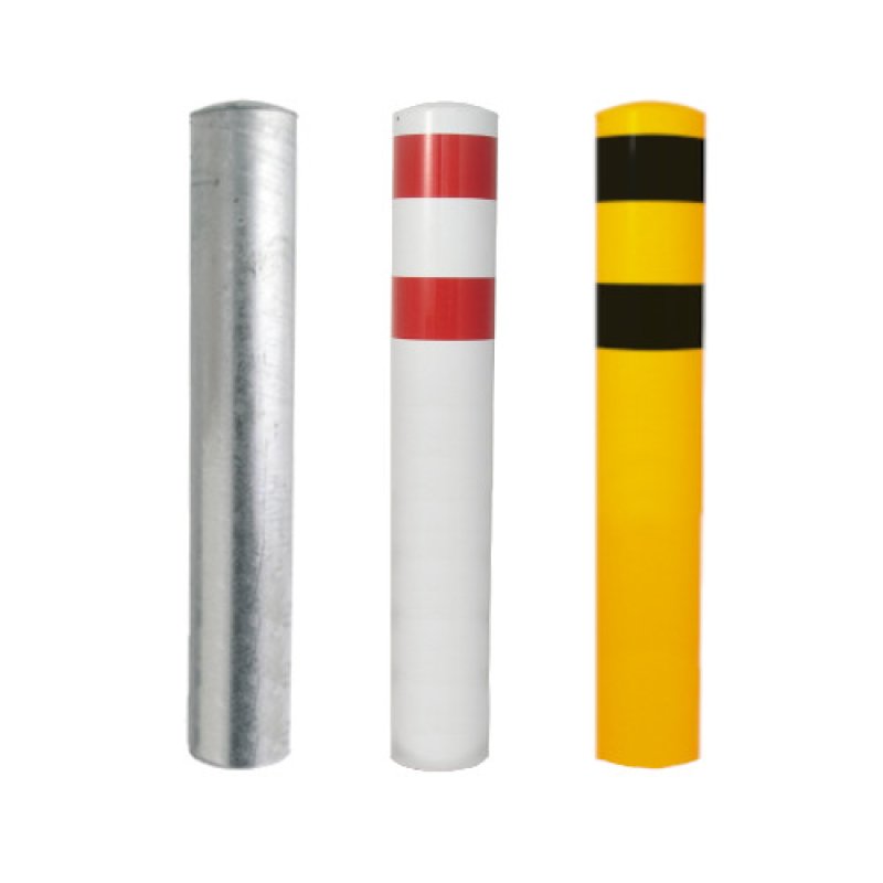 Stootpaal om in te betonneren - geel/zwart - Ø193 x H 1200 mm