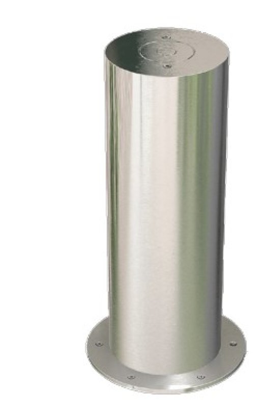Vaste bollard met voetplaat -  Ø220 x 1000 x 8mm