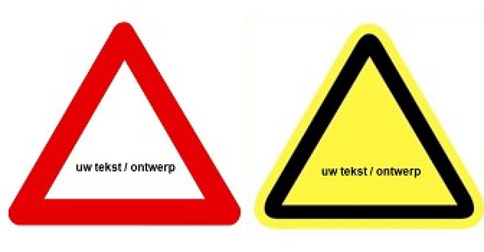 Bord T250 400 mm (driehoek) - KL3/DG