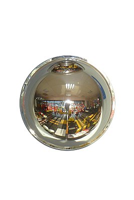 Panoramische spiegel 360° (1/2 bolspiegel) in acryl in verschillende afmetingen