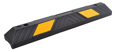 Parkeerstop 90 x 15 x 10 cm in gevulkaniseerde rubber (incl bevestigingen en doppen)