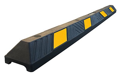 Parkeerstop 183 x 15 x 10 cm in gevulkaniseerde rubber (incl bevestigingen en doppen)